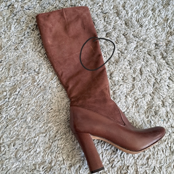 Cole Haan | Chocolate brown sued & heeled leather boots - Picture 7 of 14